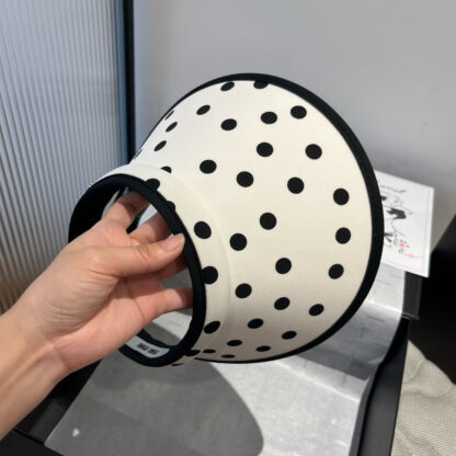 Miu Miu stylish polka dot hollow top headband sun hat - Image 3