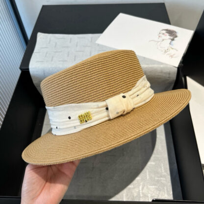 Miu Miu new flat top sun hat - Image 4