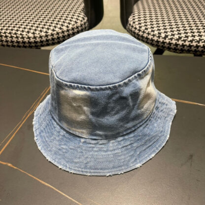 Prada Denim Triangle Bucket Hat - Image 3