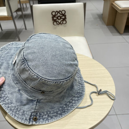 Prada new washed distressed denim bucket hat - Image 3