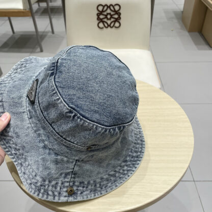 Prada new washed old denim bucket hat - Image 3