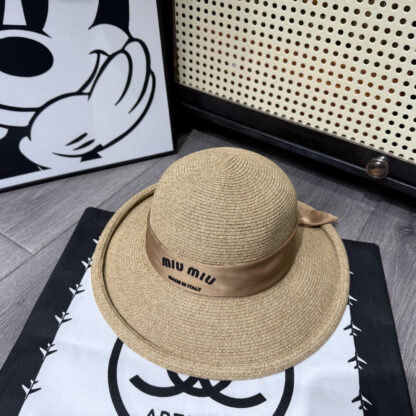 Miu Miu Casual Simple Rolled Brim Bucket Hat - Image 4