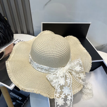 Miu Miu casual lace ribbon straw hat - Image 4