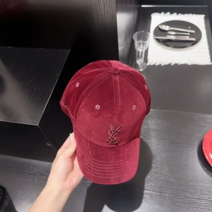 Yves Saint Laurent embroidered corduroy baseball cap - Image 3