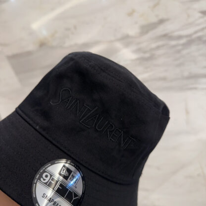 Saint Laurent lettering embroidered bucket hat - Image 3