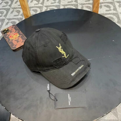 Saint Laurent lettering hot stamped baseball cap - Image 3