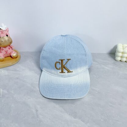 Calvin Kleinf washed denim baseball cap - Image 3
