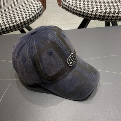 Balenciaga niche graffiti double B denim baseball cap - Image 3