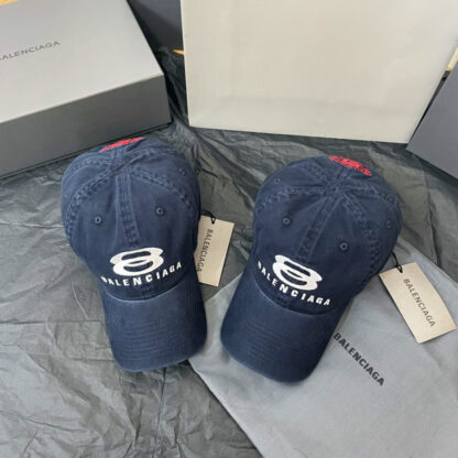 Balenciaga new double circle letter embroidered baseball cap - Image 3