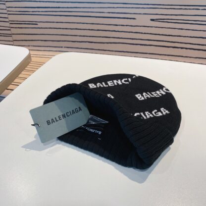 Balenciaga autumn and winter unisex letter knitted hat - Image 3