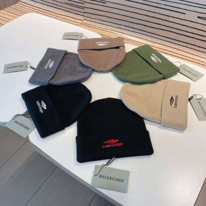 Balenciaga autumn and winter unisex letter knitted hat - Image 3