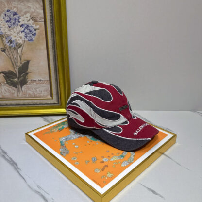Balenciaga cotton denim distressed fashion baseball cap - Image 3