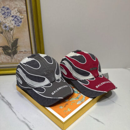 Balenciaga cotton denim distressed fashion baseball cap - Image 3