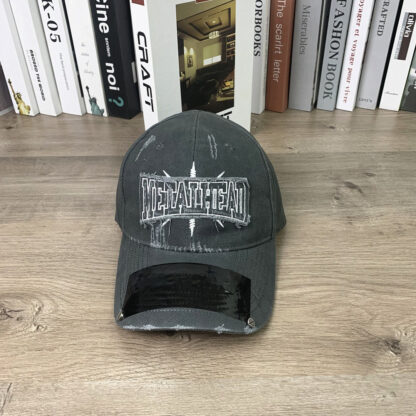 Balenciaga washed and distressed letter embroidered baseball cap - Image 3