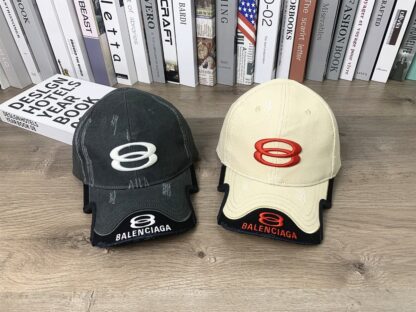 Balenciaga new washed double circle letter embroidered baseball cap - Image 3