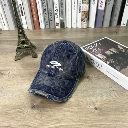 Balenciaga letter print distressed baseball cap - Image 3