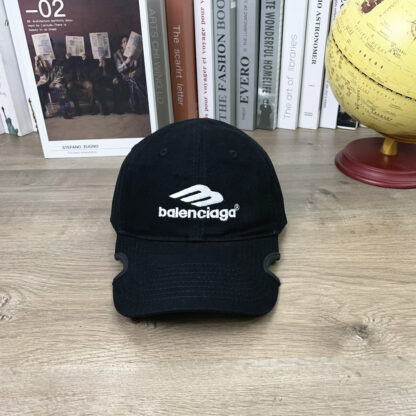 Balenciaga classic soft top washed notched distressed baseball cap - Image 3