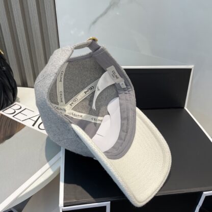 Celine autumn and winter new C letter embroidered wool baseball cap - Image 3