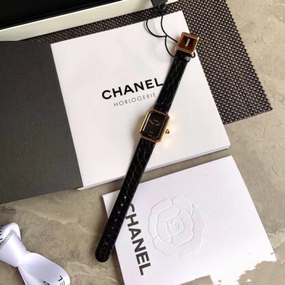 Chanel Black Gold Sugar Cube Women's Quartz Watch - Image 3