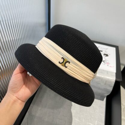Celine's new linen accessories lady-style basin hat - Image 3