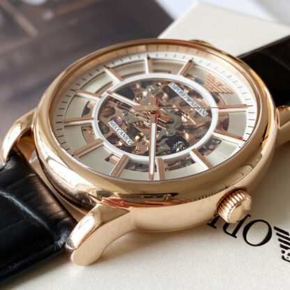Armani 60007 Rose Gold Hollow Transparent Strap Automatic Mechanical Watch - Image 4