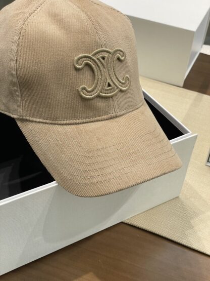 Celine autumn and winter logo corduroy baseball cap - Image 3