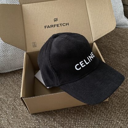 Celine autumn and winter logo corduroy baseball cap - Image 3