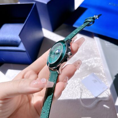 Swarovski Sky Moon Phase Quartz Leather Watch - Image 3