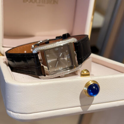 Hermes elegant square dial diamond exquisite watch - Image 3