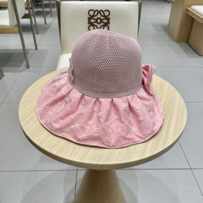Celine color plastic sunscreen breathable sun hat - Image 2