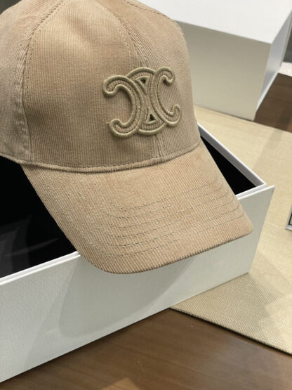 Celine autumn and winter logo corduroy baseball cap - Image 3