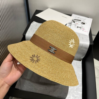 Celine hand-crocheted flower straw hat - Image 3