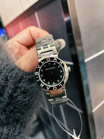 Bulgari Black and Silver Classic Watch - Image 3