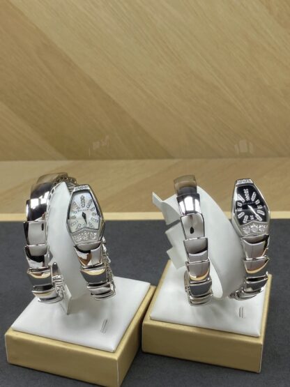 Bulgari white gold smooth double snake watch - Image 3