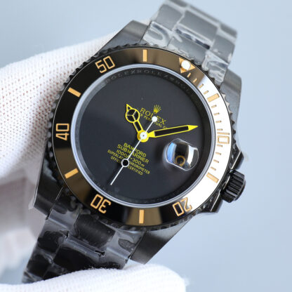 Rolex BLAKEN Submariner Series! Night Black Simple Casual Style - Rolex Carbon Black Steel King - Image 3