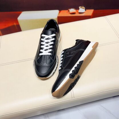Hermès Paris catwalk simple classic black and white casual shoes - Image 3
