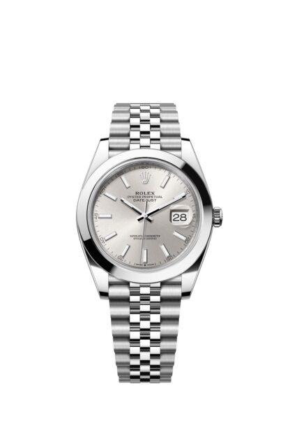 Rolex 41mm Datejust white case beveled bezel five-bead strap - Image 3