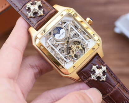 Cartier Square Hollow Mechanical Watch - Image 3