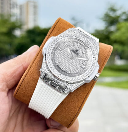Hublot Big Bang "One Click" Stainless Steel Rainbow Watch - Image 3