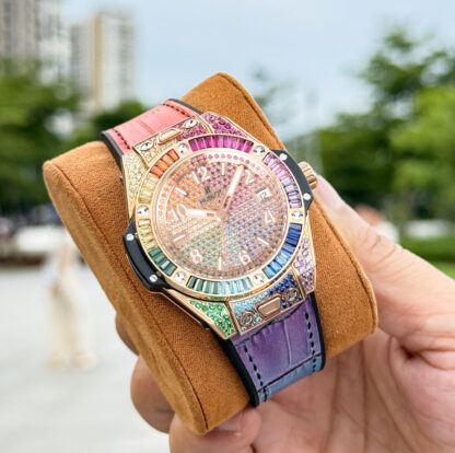 Hublot Big Bang "One Click" Stainless Steel Rainbow Watch - Image 3
