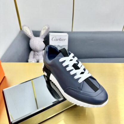 Hermès classic couple style black and white color matching sports casual shoes - Image 3