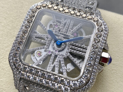 Cartier Santos Hollow Diamond Series Mechanical Watch - Image 3