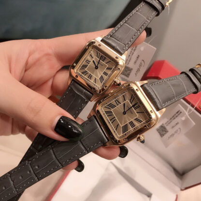 Cartier Santos Classic Elegant Couple Watch - Image 3