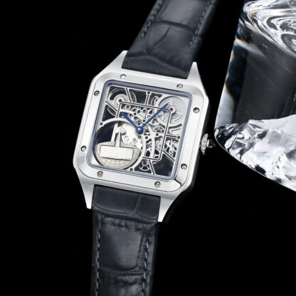Cartier Santos Skeleton Series Elegant Mechanical Watch - Image 3
