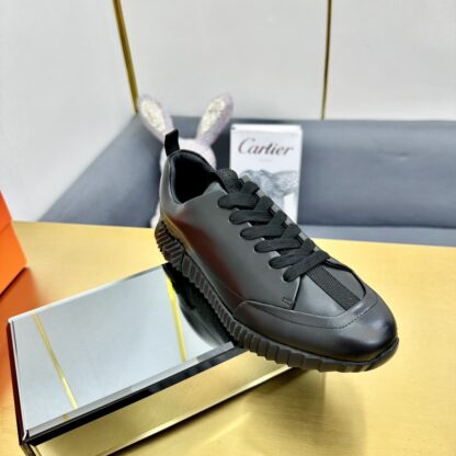 Hermès Spring and Summer Classic Couple British Black Sports Casual Shoes - Image 3