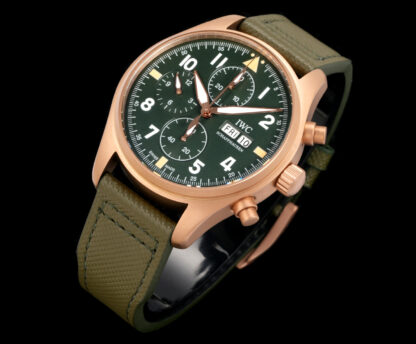 IWC Bronze Gold Chronograph Spitfire Series Watch - Image 3