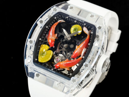 Richard Mille Fish Playing Lotus Leaf Tourbillon Watch - Image 3