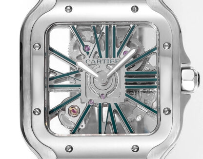 Cartier Santos hollow steel belt series mechanical watch