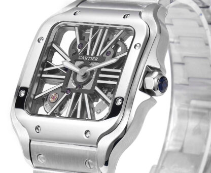 Cartier Santos hollow steel belt series mechanical watch