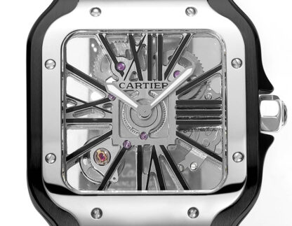 Cartier Santos hollow steel belt series mechanical watch
